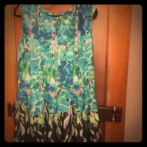 Blue and Black A Line dress